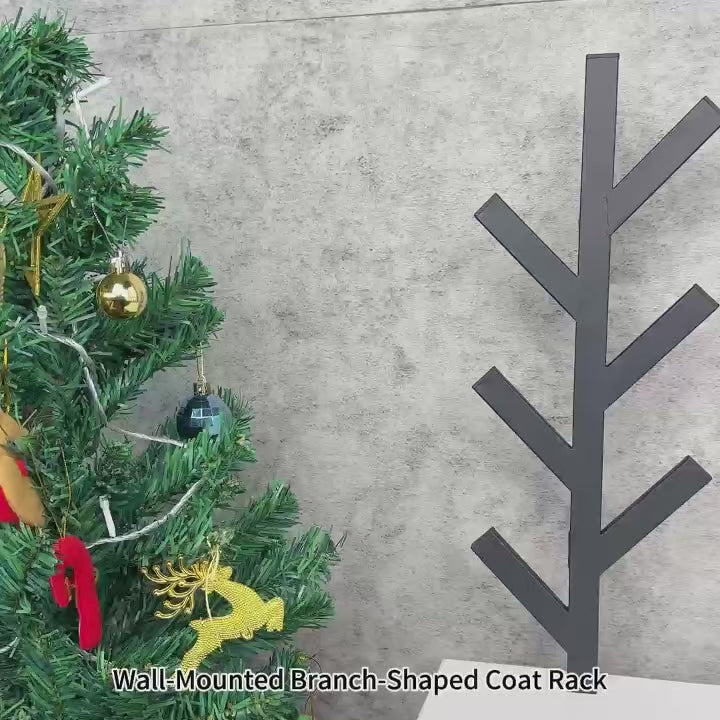 Porte manteau arbre mural en métal